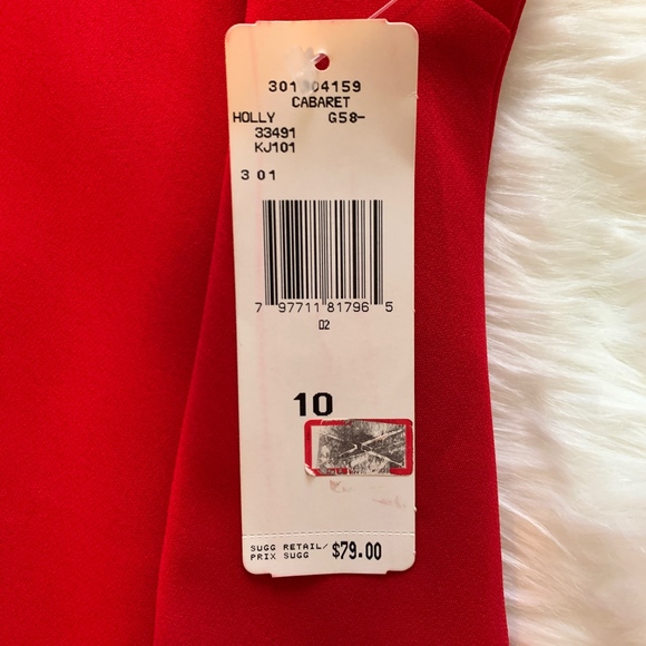 NWT EVAN PICONE Strappy Red Christmas Party Dress - Picture 5 of 5